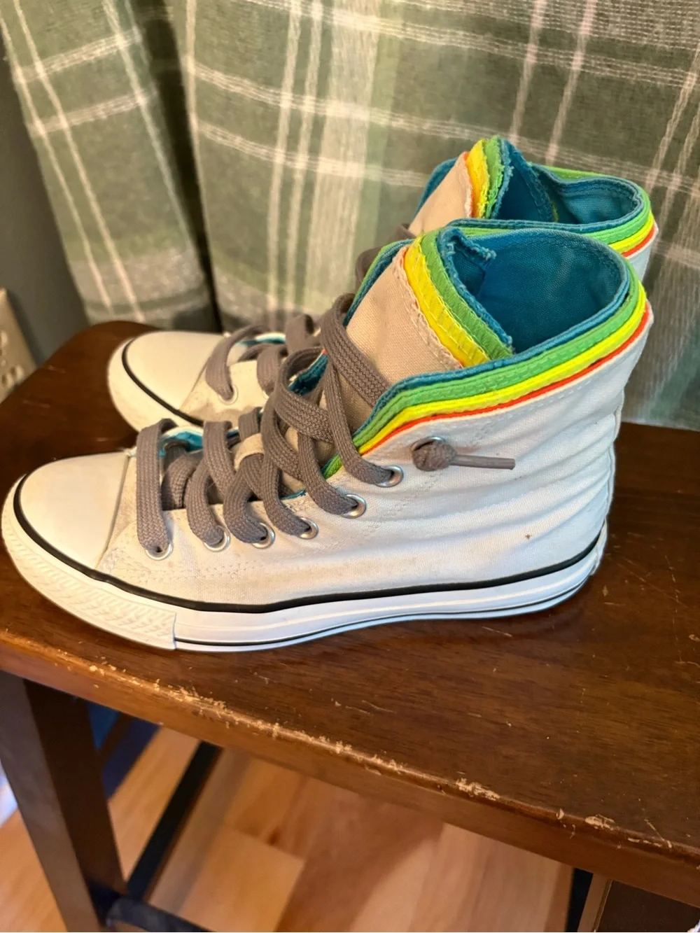 Converse stacked four layer neon body all star high top sneakers 7 - Picture 4 of 11